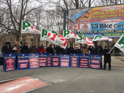 Pd “in tour” per le strade di Barriera di Milano per evidenziare le “100 cose fatte” in questi anni Pd “in tour” per le strade di Barriera di Milano per evidenziare le “100 cose fatte” in questi anni