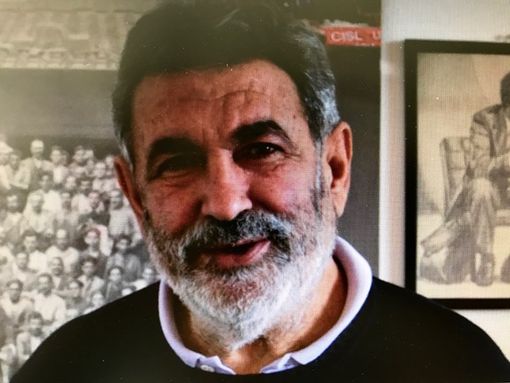 Camera ardente presso la Camera del Lavoro di Torino per Tonino Paparatto, segretario generale della Cgil di Alessandria