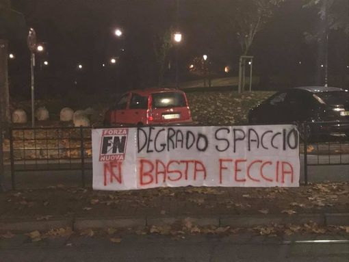 Forza nuova: passeggiata e striscione per la sicurezza al Parco del Valentino Forza nuova: passeggiata e striscione per la sicurezza al Parco del Valentino