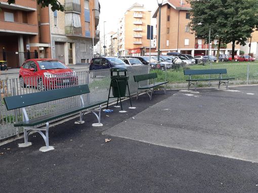 Lucento, conclusa la riqualificazione dell'area giochi in piazza Nazario Sauro Lucento, conclusa la riqualificazione dell'area giochi in piazza Nazario Sauro