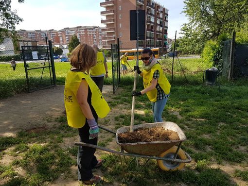 "I volontari di Torino Spazio Pubblico ripuliscono l'area cani Salvemini"