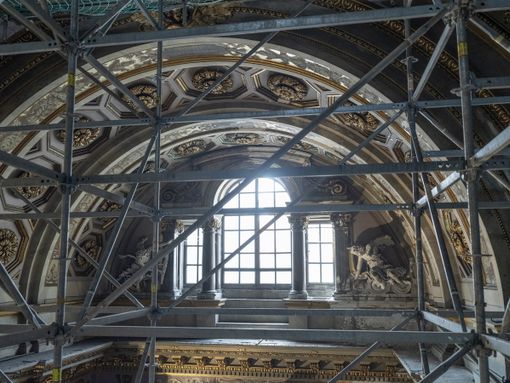 Basilica Mauriziana: sui ponteggi dei cantieri per ammirare il “Trionfo della Croce” Basilica Mauriziana: sui ponteggi dei cantieri per ammirare il “Trionfo della Croce”