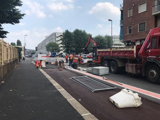 Dalla Pellerina a Parco Dora, lavori in corso in via Nole per la pista ciclabile “Green Belt” Dalla Pellerina a Parco Dora, lavori in corso in via Nole per la pista ciclabile “Green Belt”