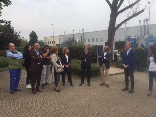 Damilano in visita allo stabilimento Bus Company di Torino