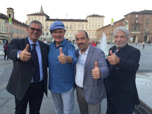 Da sinistra Di Matteo, Luca Sardella, Antonio Pasculli e Filippo Polito