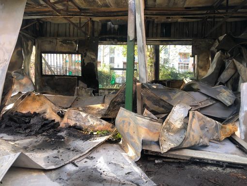 bocciofila andata in fiamme e distrutta bocciofila andata in fiamme e distrutta