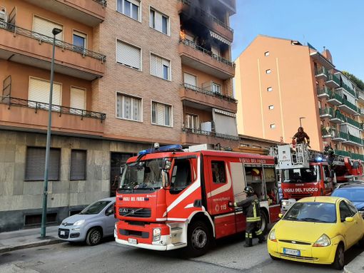 Incendio in via Colautti