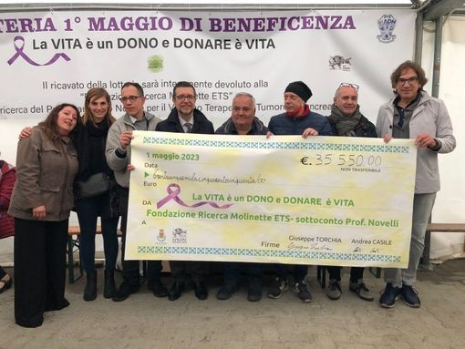 assegno nichelino per la fondazione molinette