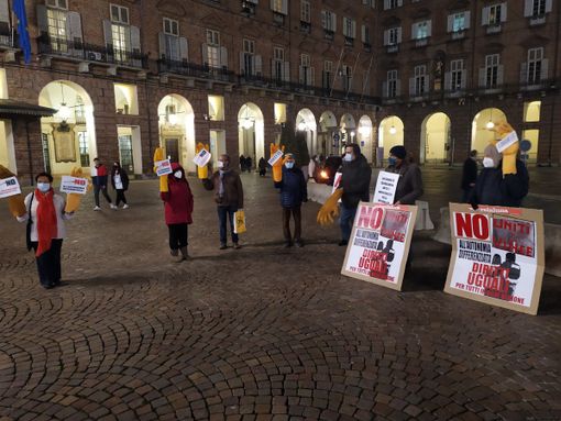 L'Associazione Volere la Luna in piazza Castello, a Torino L'Associazione Volere la Luna in piazza Castello, a Torino