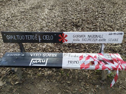 La panchina dedicata a Vito Scafidi verrà ripristinata a marzo