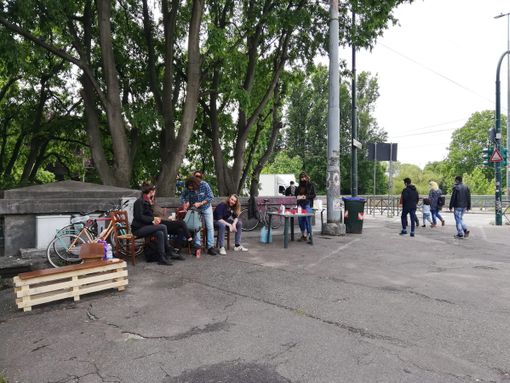 Le panchine installate lo scorso sabato