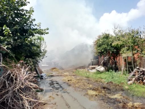 Incendio in una cascina a Cantogno Incendio in una cascina a Cantogno
