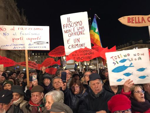 Manifestazione del 10 dicembre delle Sardine a Torino