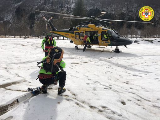 soccorso alpino in azione