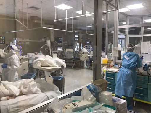 Terapia intensiva dell'ospedale Martini: area isolata