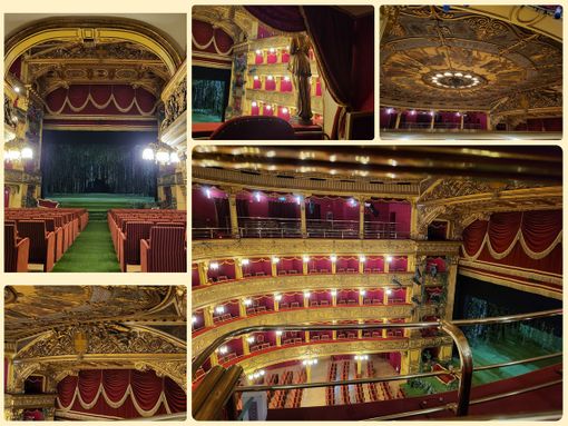 Collage di foto nel teatro Carignano Collage di foto nel teatro Carignano