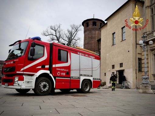 vigili del fuoco a palazzo madama