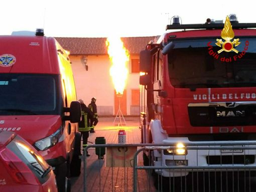 vigili del fuoco a rondissone