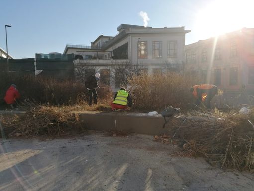 I volontari di Torino Spazio Publico ripuliscono il giardino di via Cigna. Lomanto: &quot;Più fondi per il verde&quot;