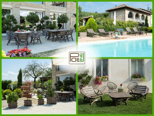 Con gli arredi PoliLine il giardino sorride all'ambiente Con gli arredi PoliLine il giardino sorride all'ambiente
