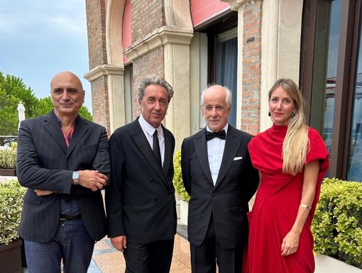 Da sinistra, Paolo Manera, Paolo Sorrentino, Toni Servillo e Beatrice Borgia