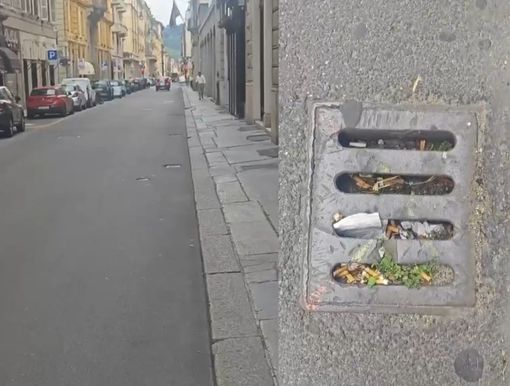Tombini "cementati" durante la riasfaltatura, la via del centro si allaga con le piogge