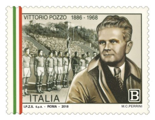 Il Ministero dello Sviluppo Economico ha emesso un francobollo dedicato a Vittorio Pozzo