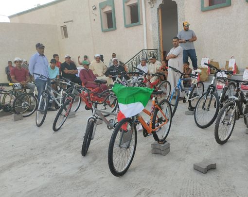La consegna delle biciclette in Marocco La consegna delle biciclette in Marocco