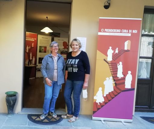 Da sinistra Gabriella Pons e Anita Ghirardi (Società mutuo soccorso di Bricherasio) Da sinistra Gabriella Pons e Anita Ghirardi (Società mutuo soccorso di Bricherasio)