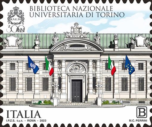 Poste Italiane dedica un francobollo alla Biblioteca Nazionale Universitaria di Torino