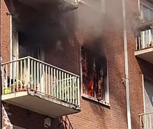 Incendio in via Roccaforte