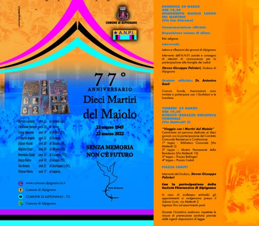 Alpignano si prepara a rendere omaggio ai Dieci martiri del Maiolo