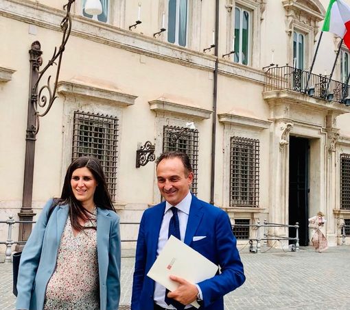 Alberto Cirio con Chiara Appendino a Roma