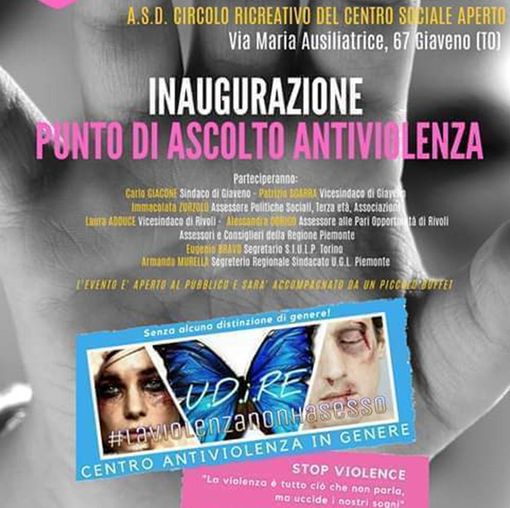Domani a Giaveno apre il primo "punto di ascolto antiviolenza" Domani a Giaveno apre il primo "punto di ascolto antiviolenza"