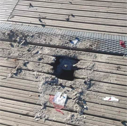 I danni causati alla piattaforma