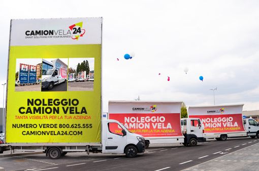 MAXI CAMION VELA BIG SAIL – PUBBLICITA’ INNOVATIVA PER CATTURARE L’ATTENZIONE