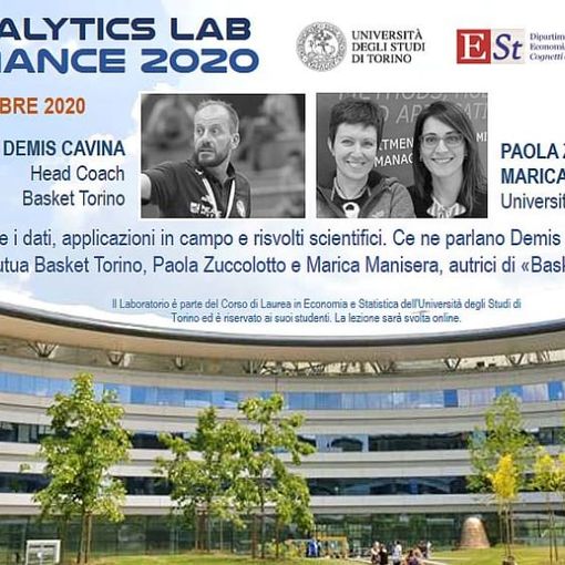 Reale Mutua Basket Torino, coach Cavina relatore per sport analytics lab performance 2020