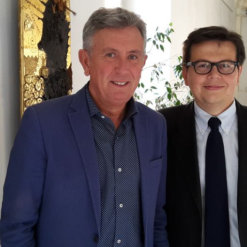 Il sindaco Claudio Castello e l'assessore al Commercio Pasquale Centin
