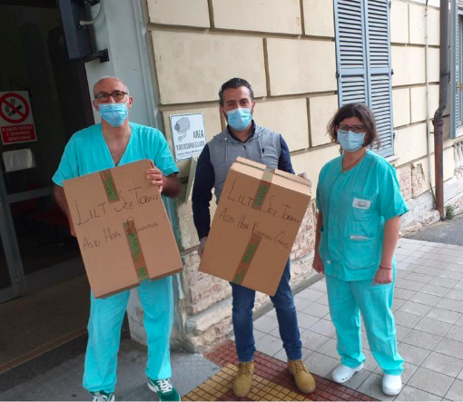 Un momento delle donazioni