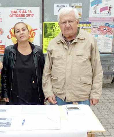 Barbara Squillace con Giuseppe Tosetto, cittadino rondissonese