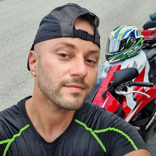 Il motociclista Stefano Bianco
