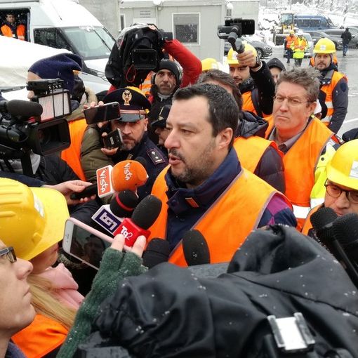 Matteo Salvini al cantiere Tav il 23 luglio 2019