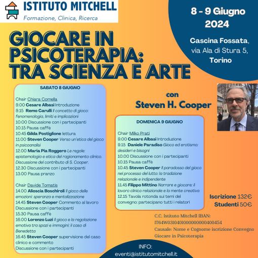 Convegno Internazionale a Torino: Il Gioco del Giocare in Psicoterapia e Psicoanalisi 8-9 giugno a Cascina Fossaata