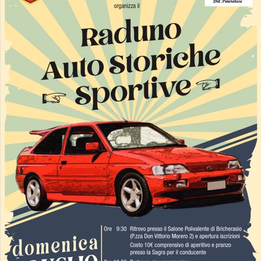 Le auto storiche sportive si danno appuntamento a Bricherasio per un raduno panoramico