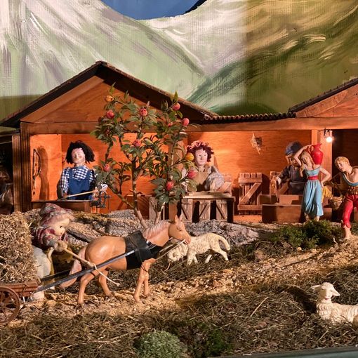 Uno scorcio del presepe di Bricherasio