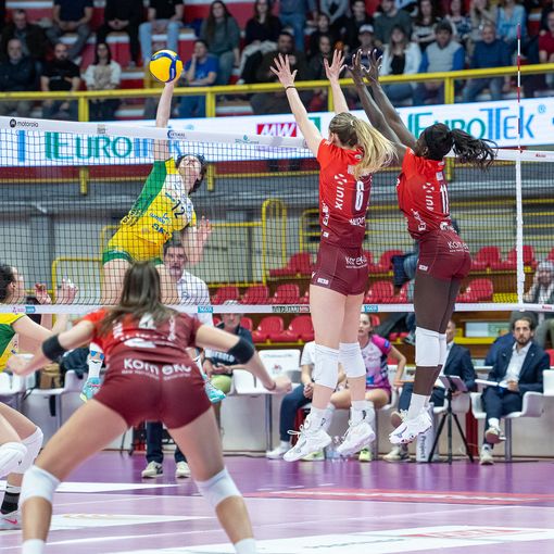 Attacco dell’ex Martina Bracchi (foto Lega Volley Femminile)