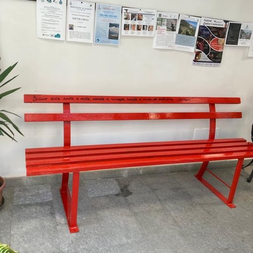 La panchina rossa di Fenestrelle