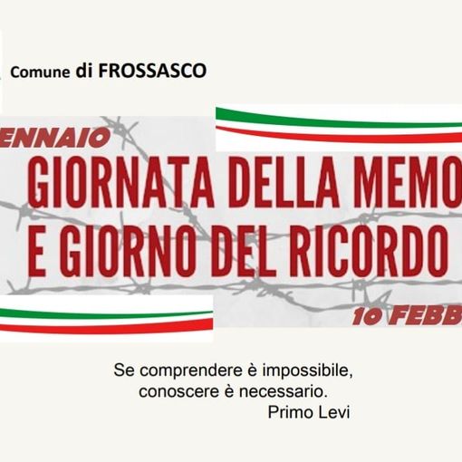 Manifesto Frossasco Giornata della Memoria e Giorno del Ricordo