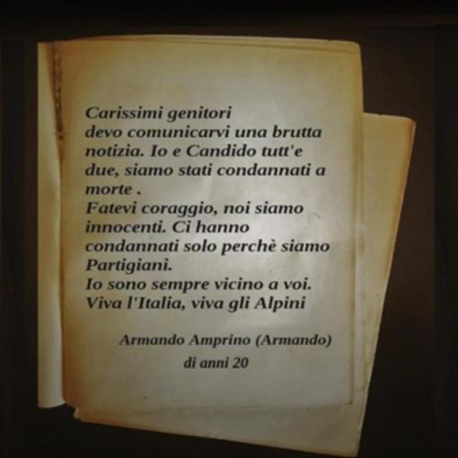 Il 25 aprile di Pancalieri con le lettere dei partigiani condannati a morte