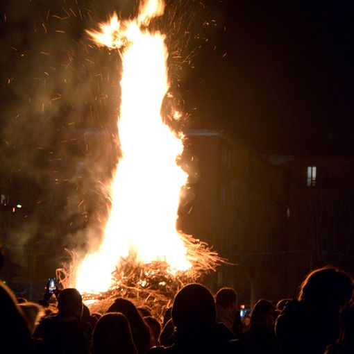 Il falò che anticipa la festa del 17 Febbraio (Foto di Cinzia Consolati)
